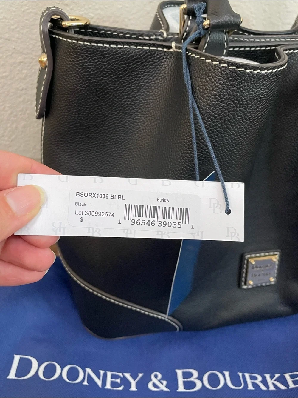 Dooney & Bourke Lucca Leather Barlow Black Satchel NWT